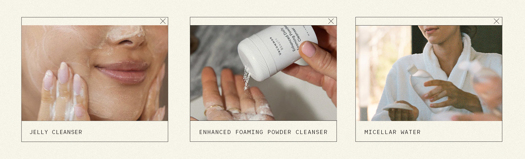Jelly Cleanser, Enhanced Foaming Powder Cleaner, Micellar Water