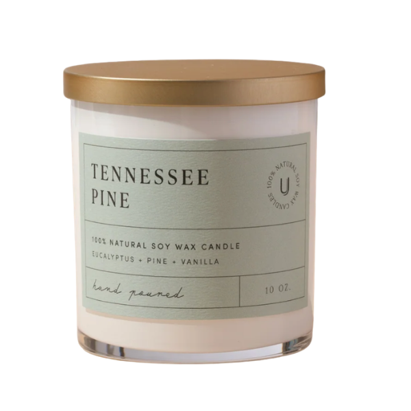 10 oz candle of tennessee pine scent