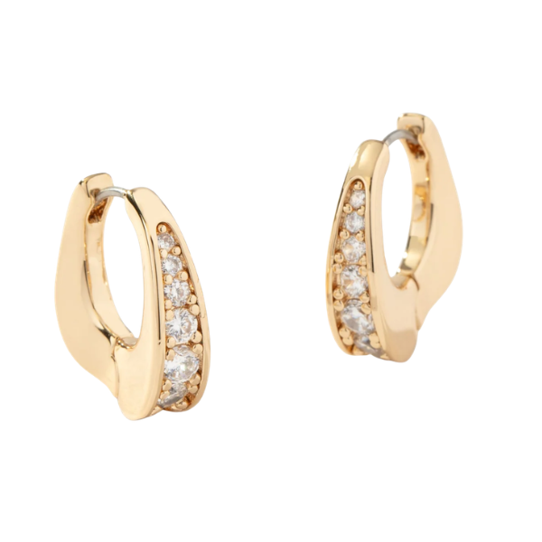 pave gold hoops