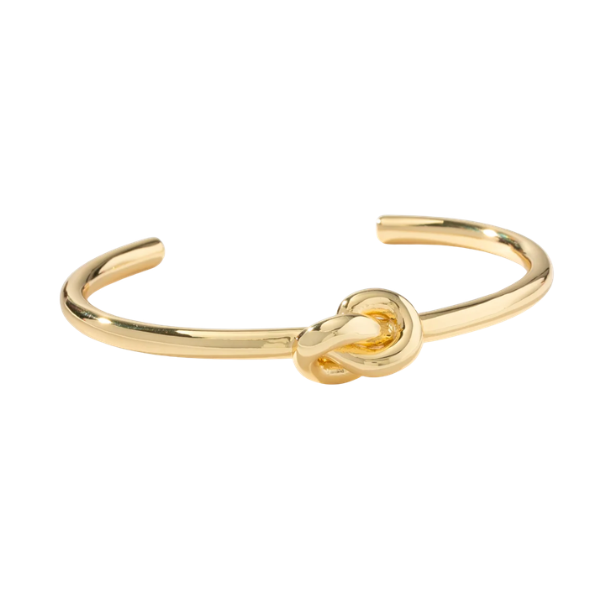 gold forever knot bracelet cuff
