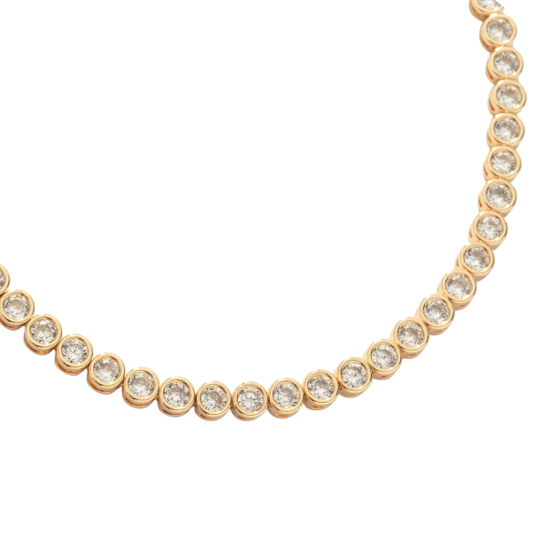 fairy bezel tennis necklace